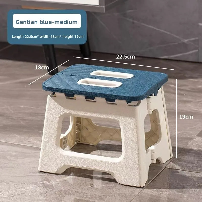 Extra Large Non Slip Folding Step Stool Lightweight 310lbs Capacity ABS Plastic for Home Bathroom Kitchen