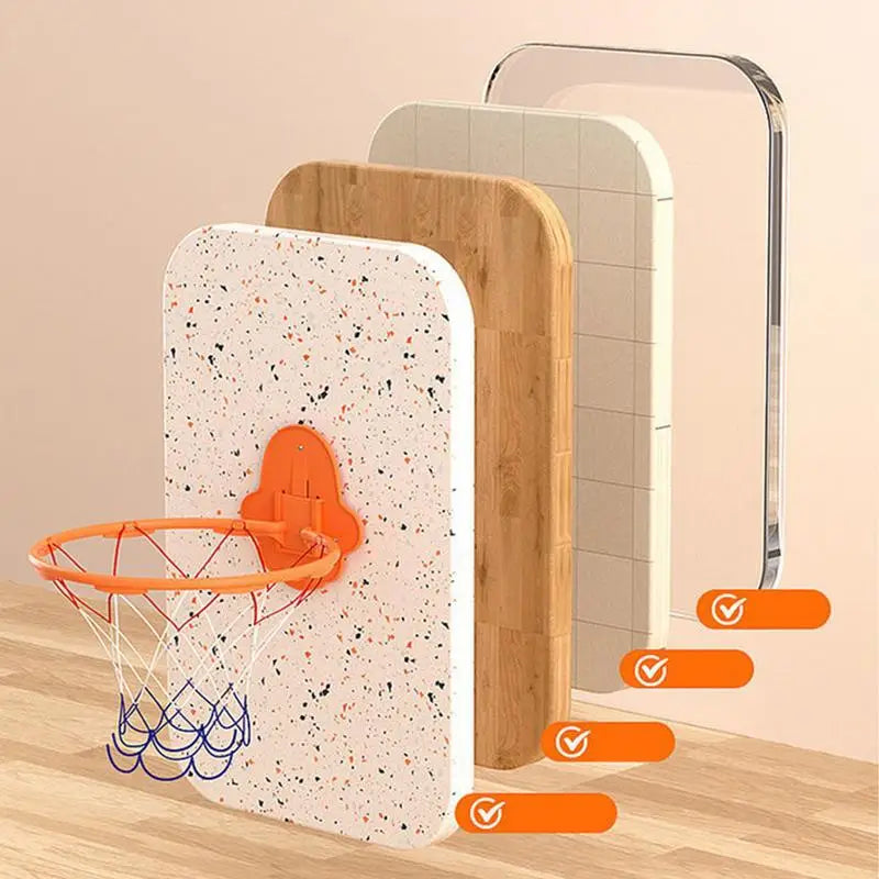 Indoor Basketball Hoop 32cm Dribbling Silent Basketball Training Hoop Noiseless Bouncing Wall-Mounted Toddler Outdoor Toys
