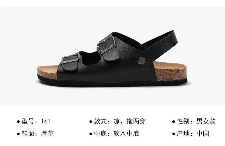 Zapatos Unisex Mujer y Hombre Sandalias de Corcho con Tira Trasera Zuecos Gladiador