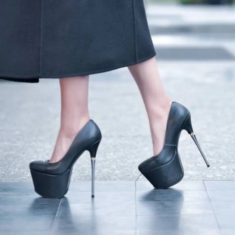 Sexy Peep Toe Pumps for Women 2025 New 6CM Platform Party Nightclub Stage Stilettos 16CM High Heels Pole Dance Stripper Shoes