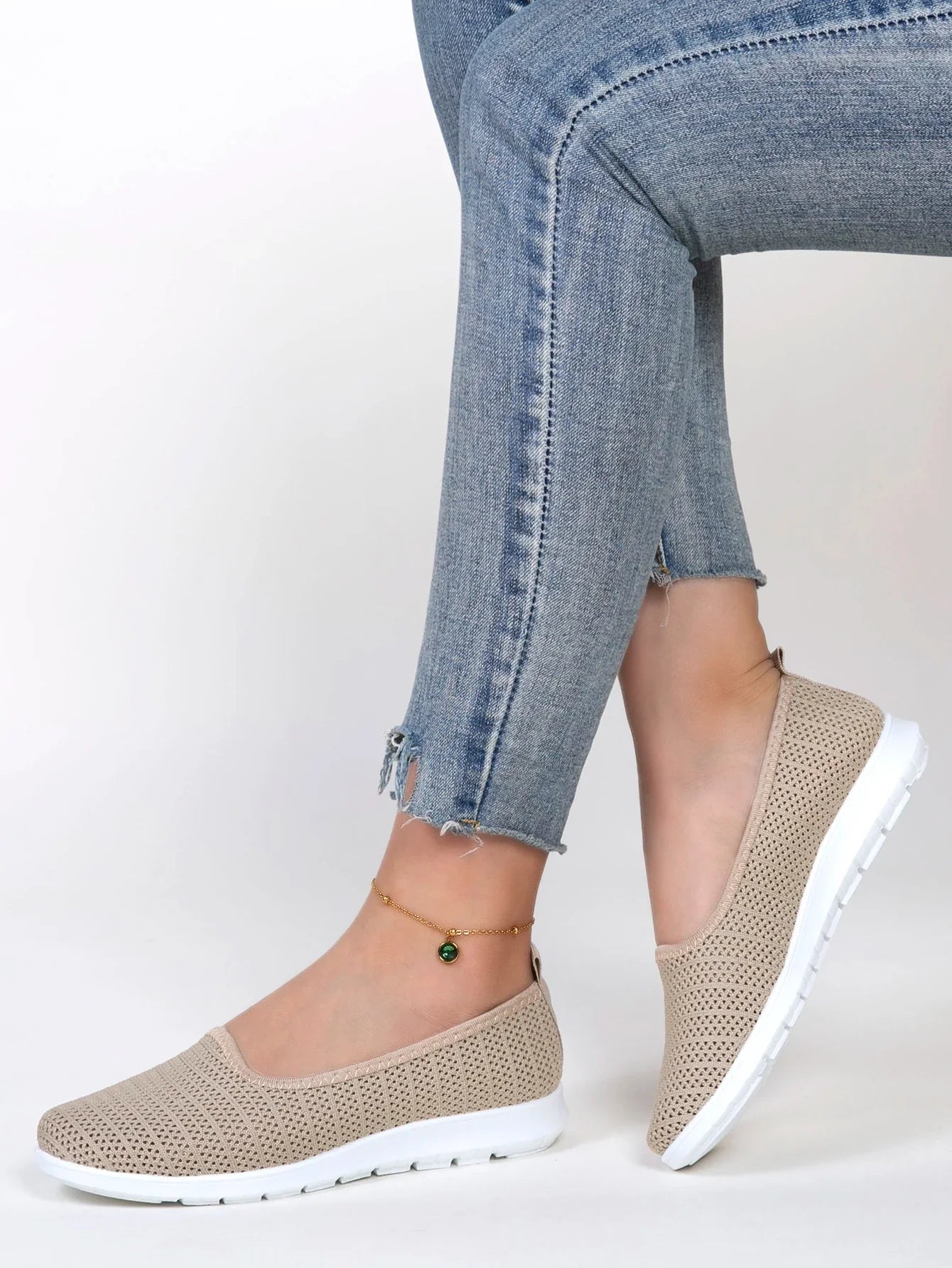 Spring new women's sports shoes, fashionable, breathable, lightweight, non-slip, wear-resistant, casual sports shoes, flat shoes