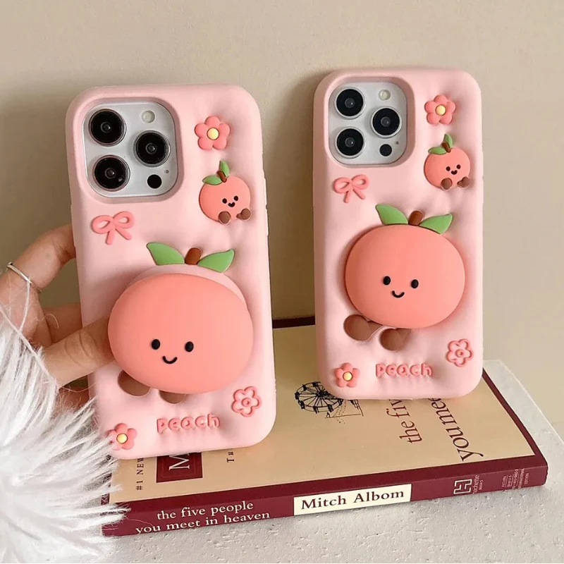Funda Kawaii Peach para iPhone