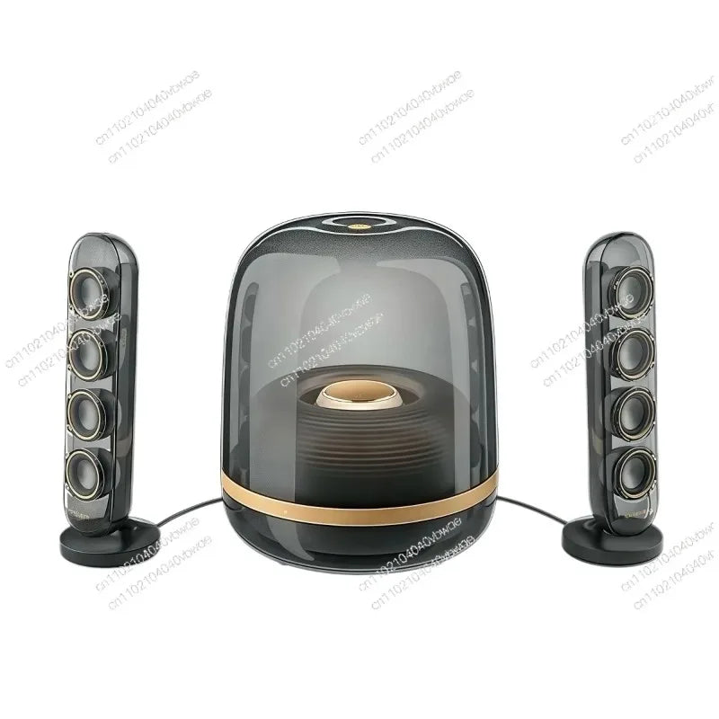 2.1 High-quality Bluetooth speaker Glazed 4 wireless Bluetooth speaker Home desktop audio Voice intelligent digital