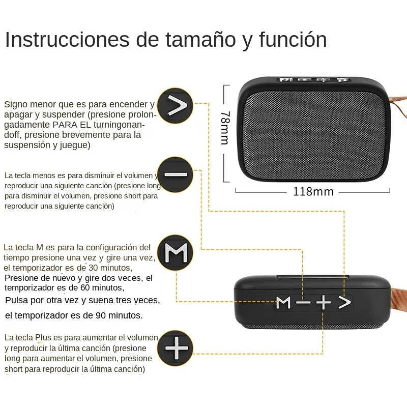 Mini Bluetooth Speaker HIFI Speakers Soundbar Portable Bluetooth 5.0 Wireless Soundbar 500mAh Battery For Outdoor Indoor Sports