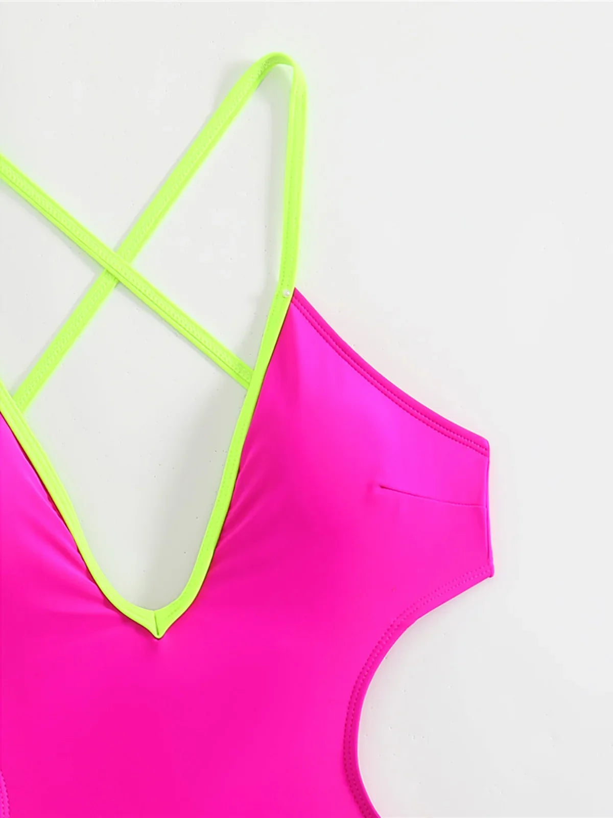V Neck Splicing Extreme String Mini Micro Thong Women Swimwear One Piece Swimsuit Female Padded Bather Bathing Suit Swim K7085