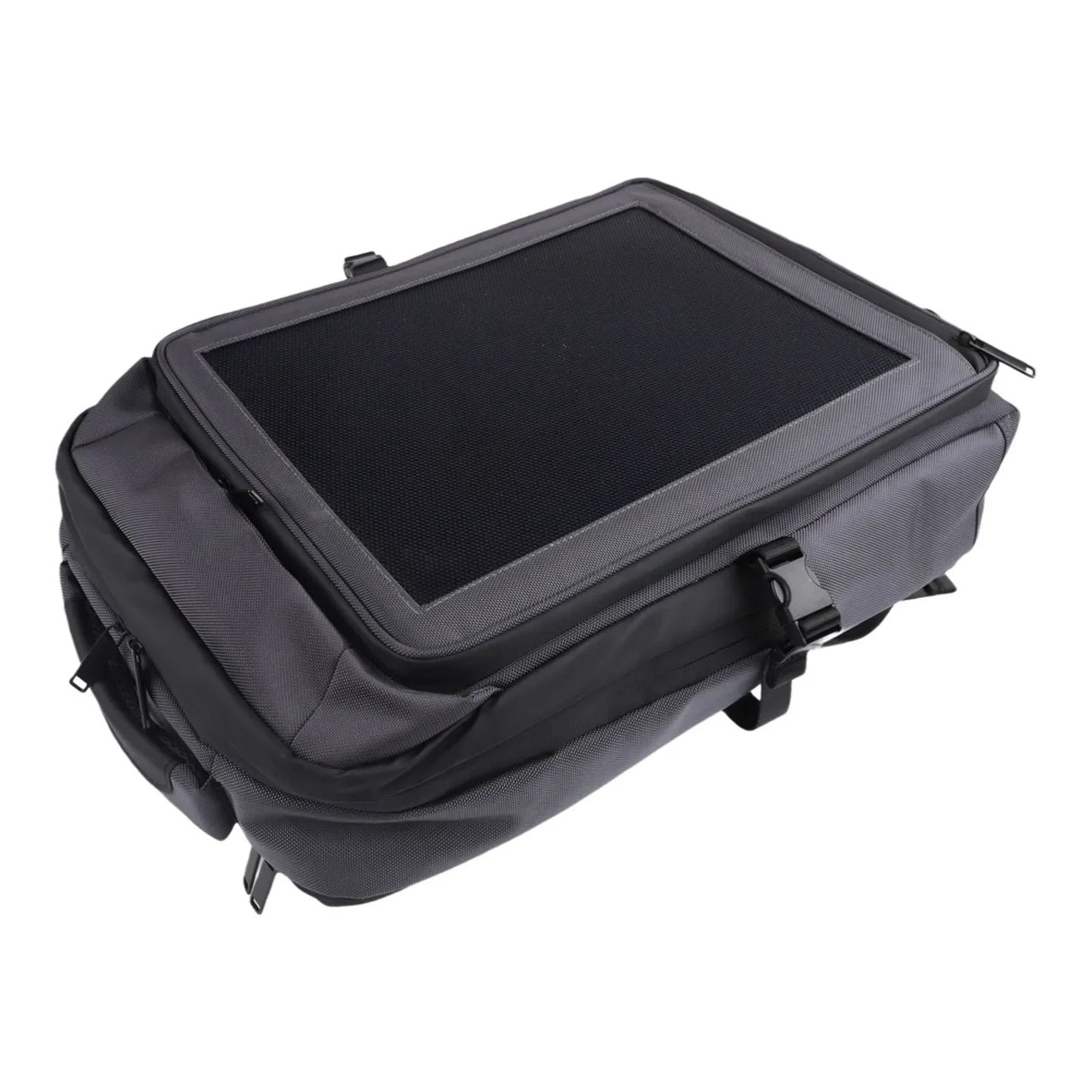 Stylish Solar Powered Bag Charging Backpack Lightweight Outdoor Backpack Dark Gray Solar Charging Backpack 35L Capacity