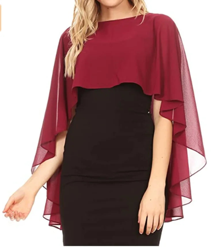 Elegant Chiffon Wedding Wrap for Women Evening Capes Bridal Jacket Accessories