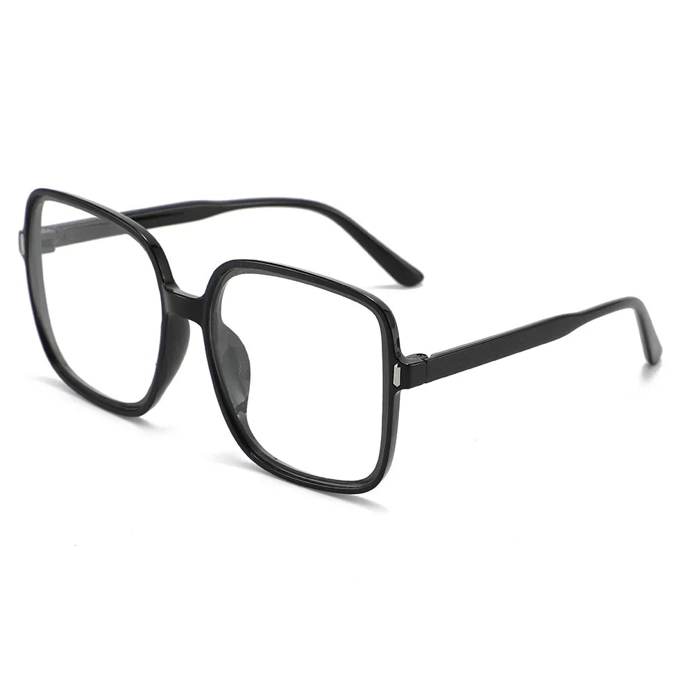 Square Oversized Transparent Eyeglasses Women Anti Blue Blocking Computer Eyeglass Black Unisex Optical Glasses