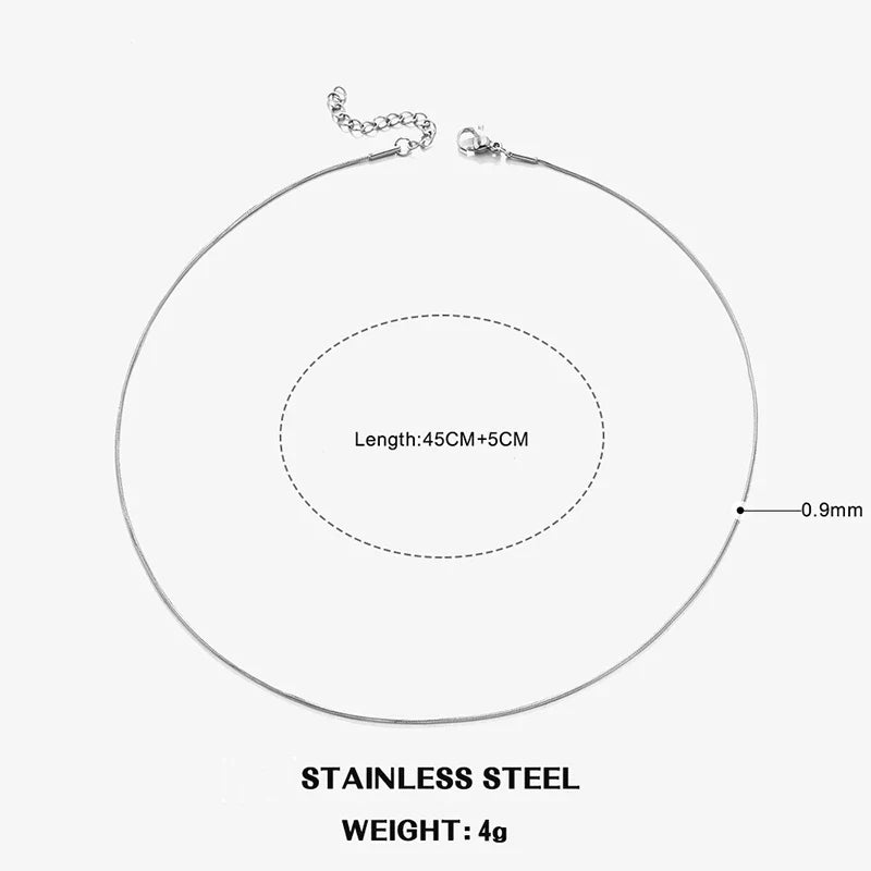 Hot Classic Unisex Flat Snake Chain Choker Necklace For Women Stainless Steel Herringbone Gold Silver Color Fashion Jewelry Gift