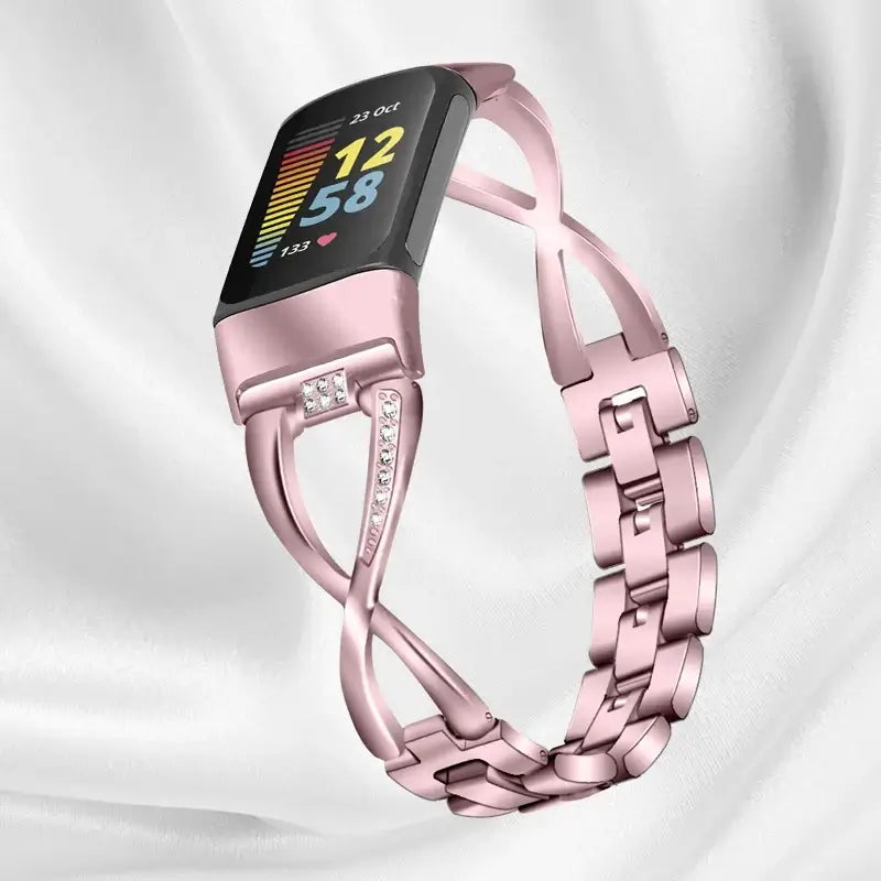Fitbit Charge 5 & 6 Infinity-Link Stainless Steel Bracelet Band