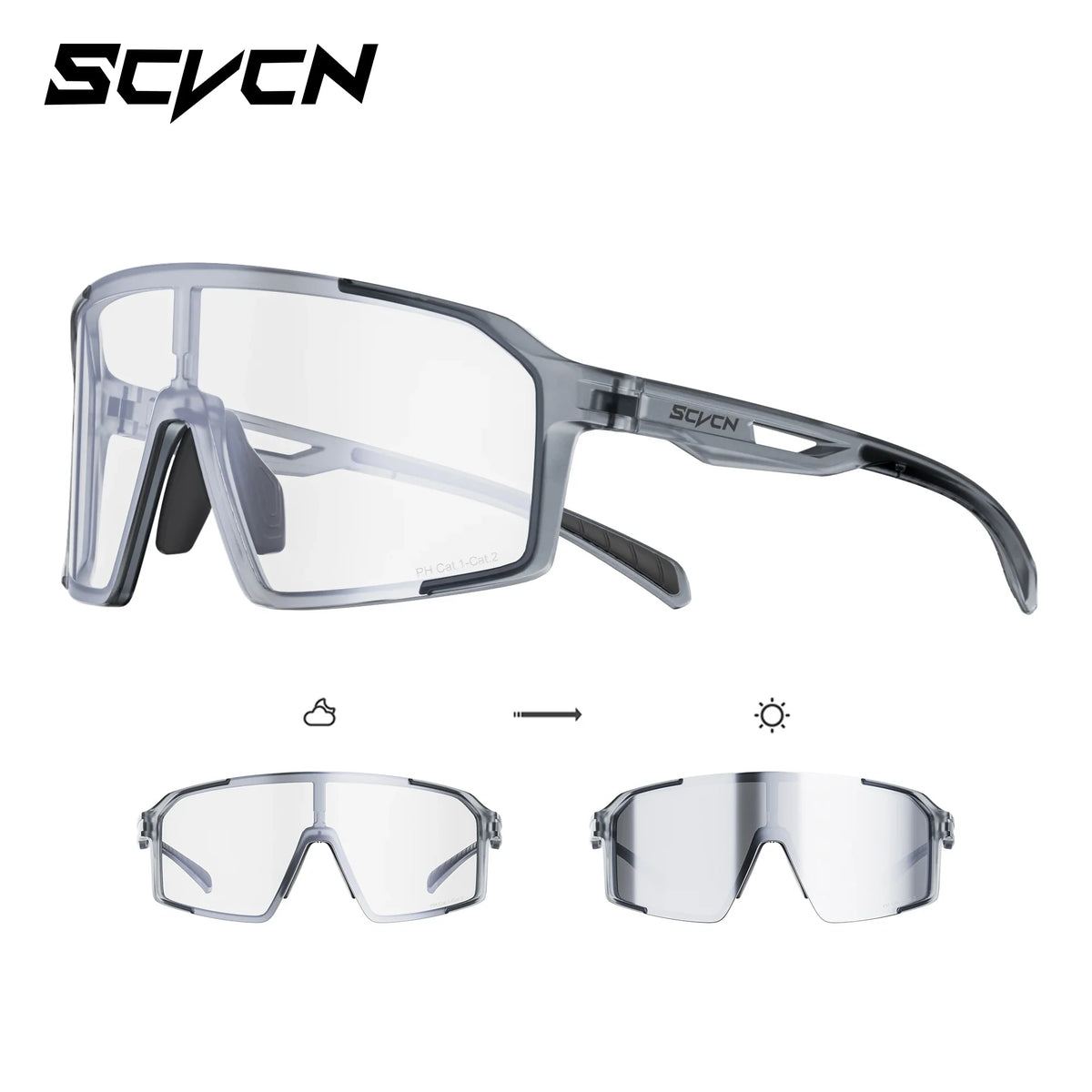 SCVCN Mountain Climbing Glasses Men Running Sunglasses Women MTB Hiking Bicycle Cycling Goggles UV400 Outdoor Sports Protection