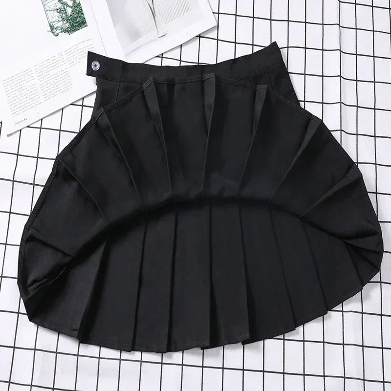 Women's Skirt Without Shorts Fashion Korean Style Ropa Black Harajuku Plaid Falda Short De Mujer Mini Pleated Skirts For Girls