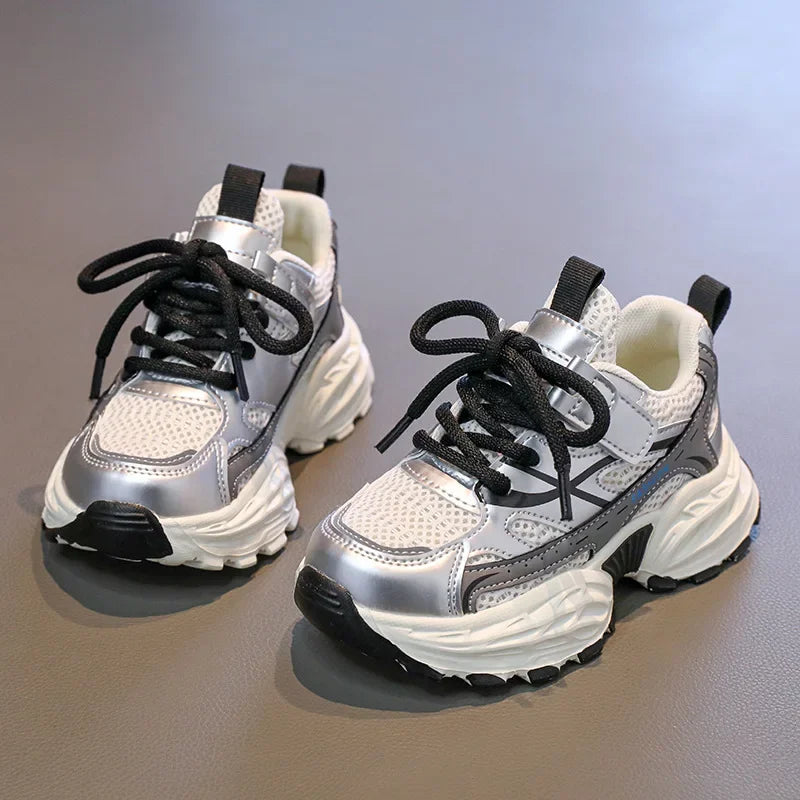 Children Mesh Sports Shoes 2025 Spring New Kids Sneakers for Girls Boys Lightweight Soft-soled Toddlers Running Chunky Sneakers