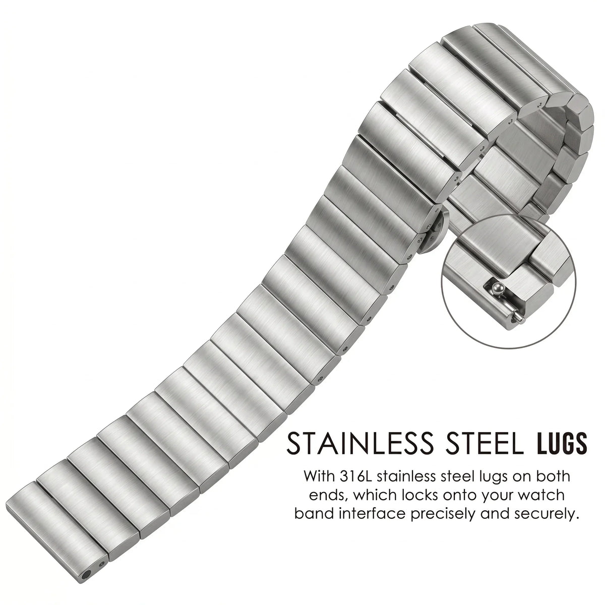 Polar Vantage, Grit X & Ignite Brushed Stainless Steel Bracelet