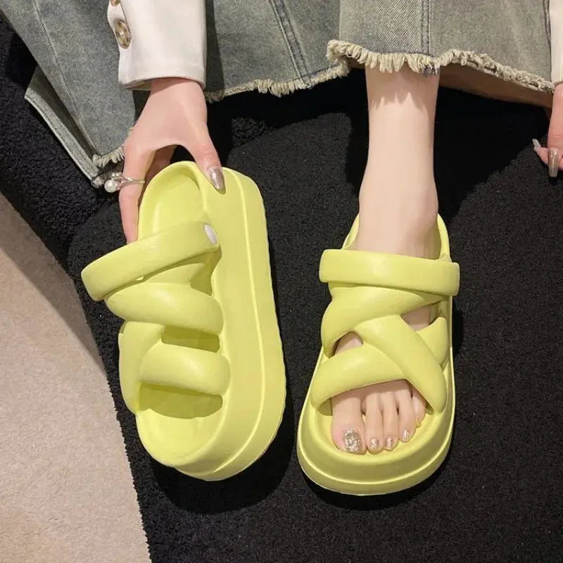 Sexikinis Swim Thick Sole Sandals Women's Summer Shoes: Height Boost + Comfort
