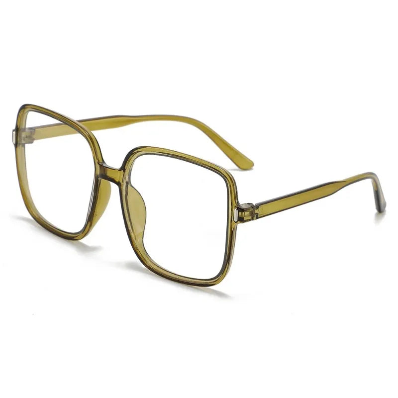Square Oversized Transparent Eyeglasses Women Anti Blue Blocking Computer Eyeglass Black Unisex Optical Glasses