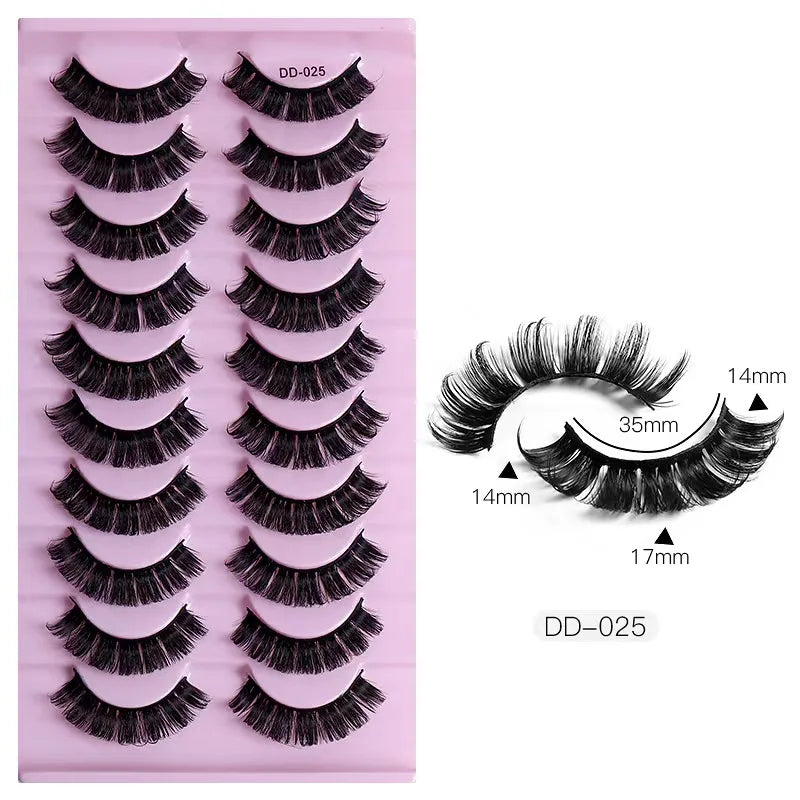 Faux mink eyelashes natural 3d mink lashes makeup volume false eyelashes in bulk cilio H13 E-08