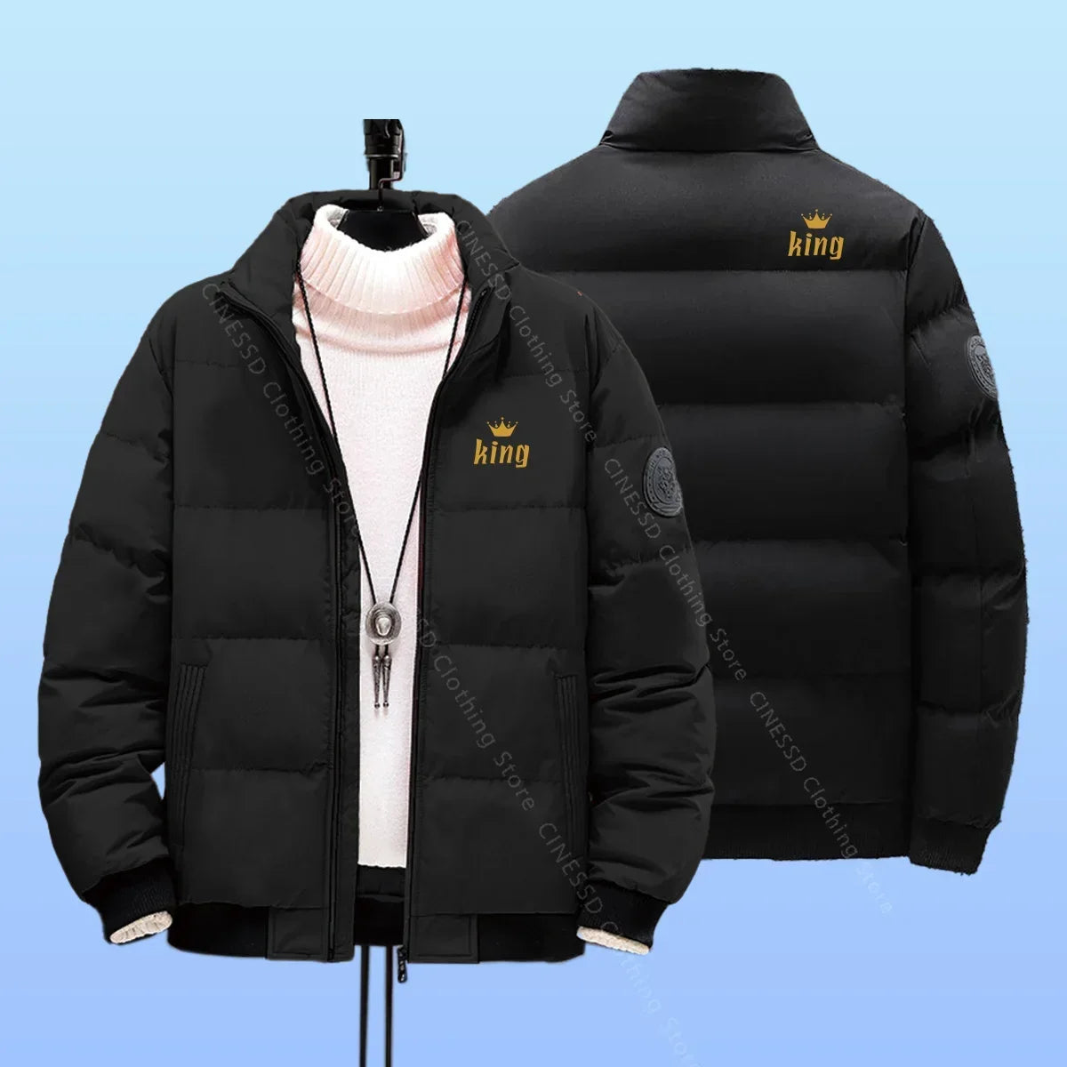 Puffer Jackets for Men Winter Jackets Down Coats 2026 New Stand Collar Padded Jackets Fashion Warm Man Lightweight Puffer Jacket