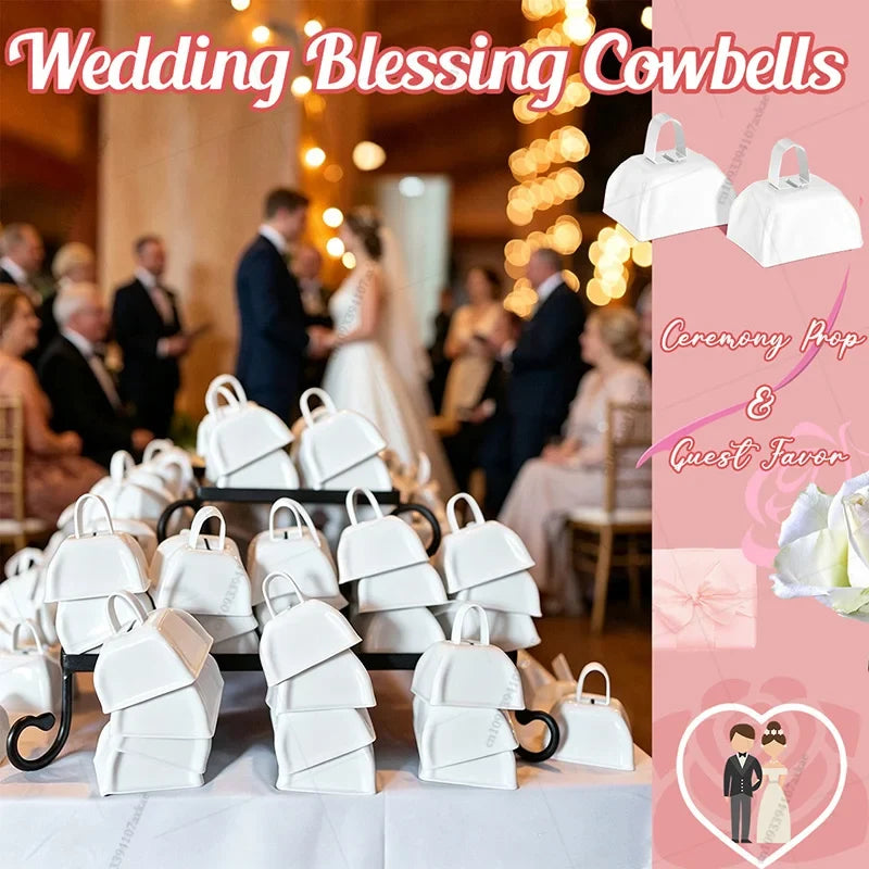 12-100 Pcs Metal Cowbells for Sporting Event 3 Inch Small Noise Makers