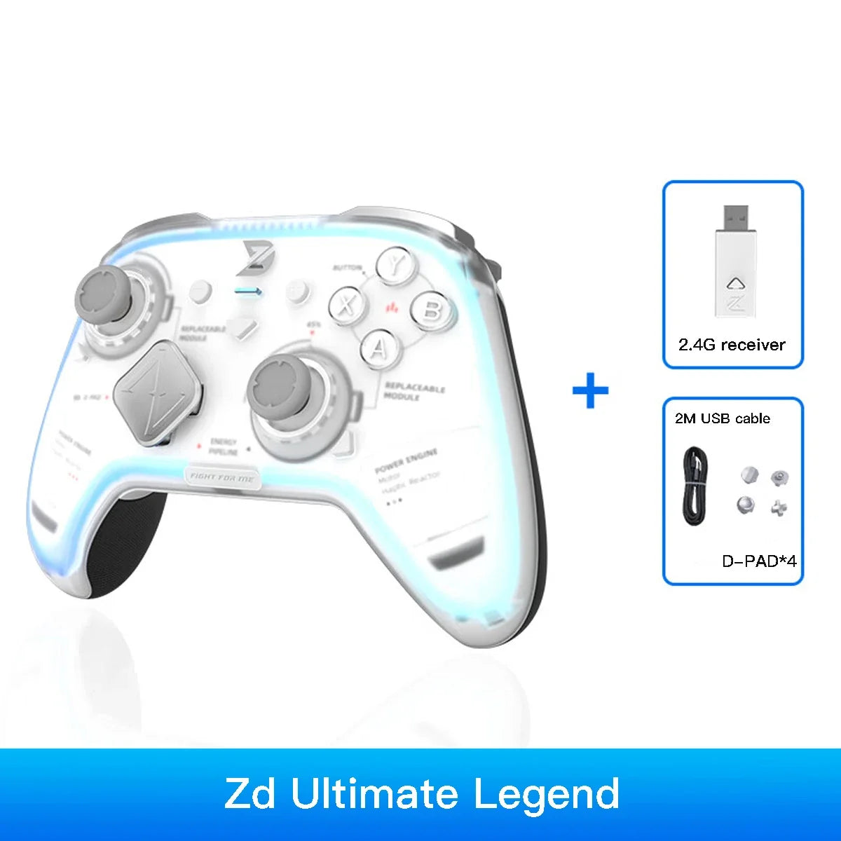 ZD Ultimate Legend Game Controller Elite Modular Sensory RGB Switch Phone Bluetooth Controller NS Tablet Steam Xbox Gifts