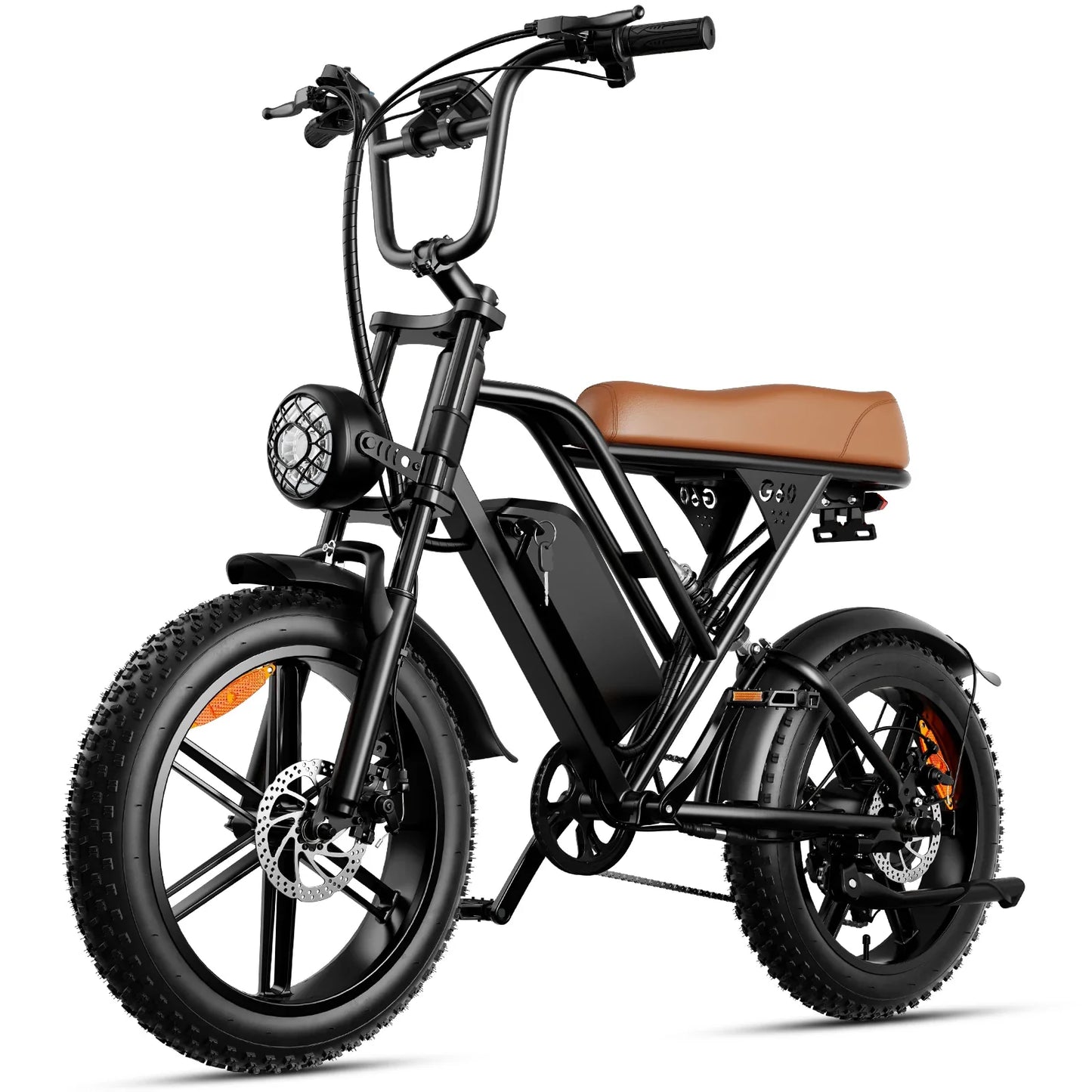 G60 E-Bike 1000W Adult Electric Bicycle 20” Fat Tire E-Bike 48V 15Ah Battery 45-55KM Range Dual Suspension 31MPH