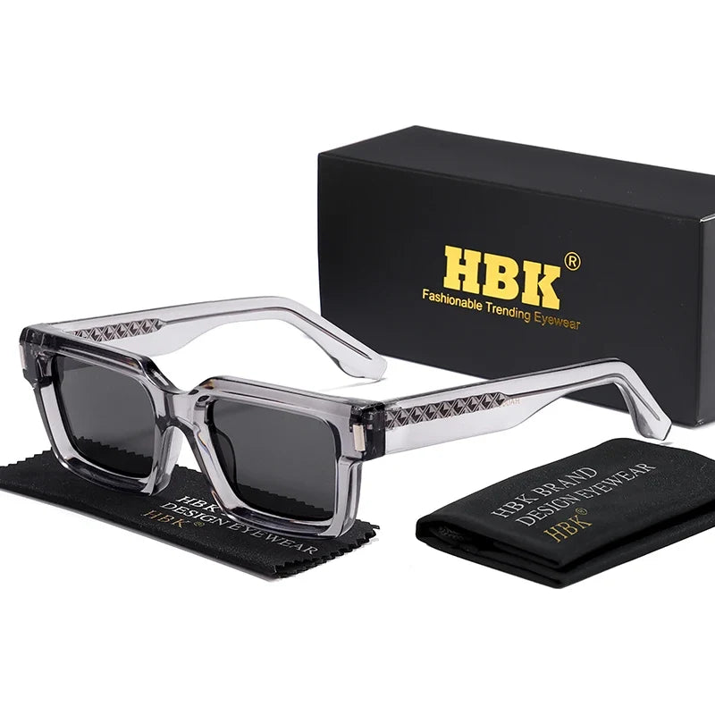 HBK Vintage Punk Men's Square Sunglasses Brand Design Small Frame Sun Glasses Party Travel Glasses Gift Ideal Choice