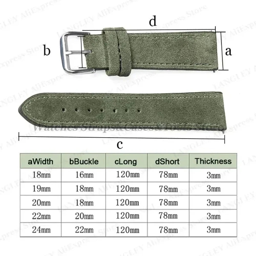 COROS Suede Leather Watch Band for COROS Smartwatch Unisex Comfort Strap