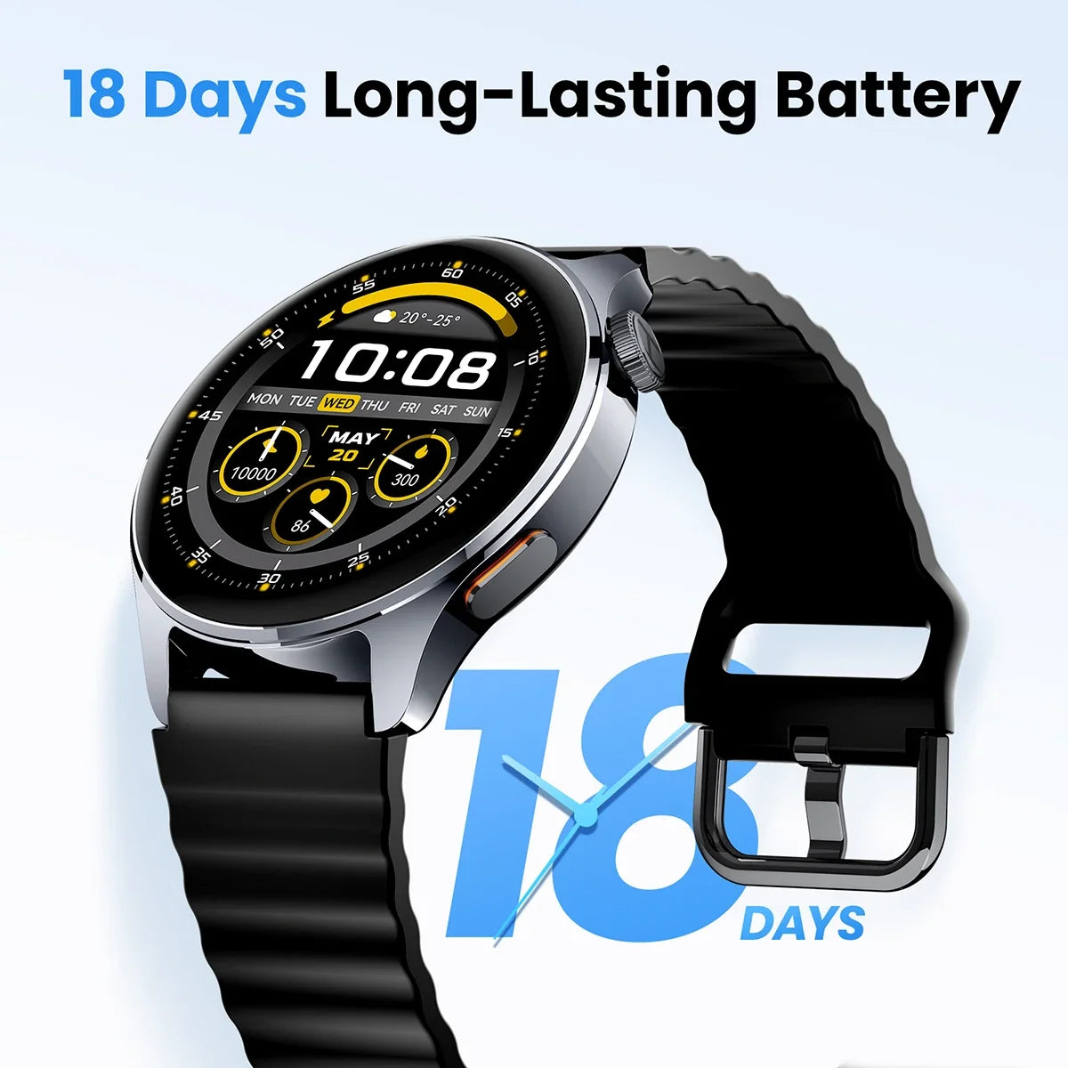 HAYLOU Watch 4S(HF012) GPS Smartwatch 1.43” HD AMOLED 5 Satellite GPS Positioning 120+ Workout Modes Sport Fitness Smart Watch