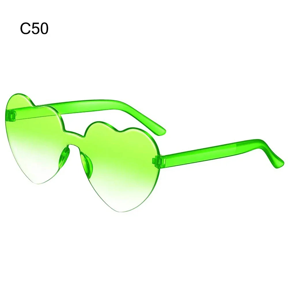 1PC Luxury Heart Shaped Sunglasses Big Frame Love Effect Sun Glasses Retro Women  lana del rey Eyewear UV400 Protection