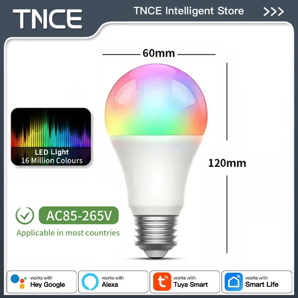 TNCE Tuya gu10 E27 E14 WIFI or Zigbee, Dimmable Light LED lamps 2700-6500k Bulb, Smart Life, Voice With Alexa Google Home alice