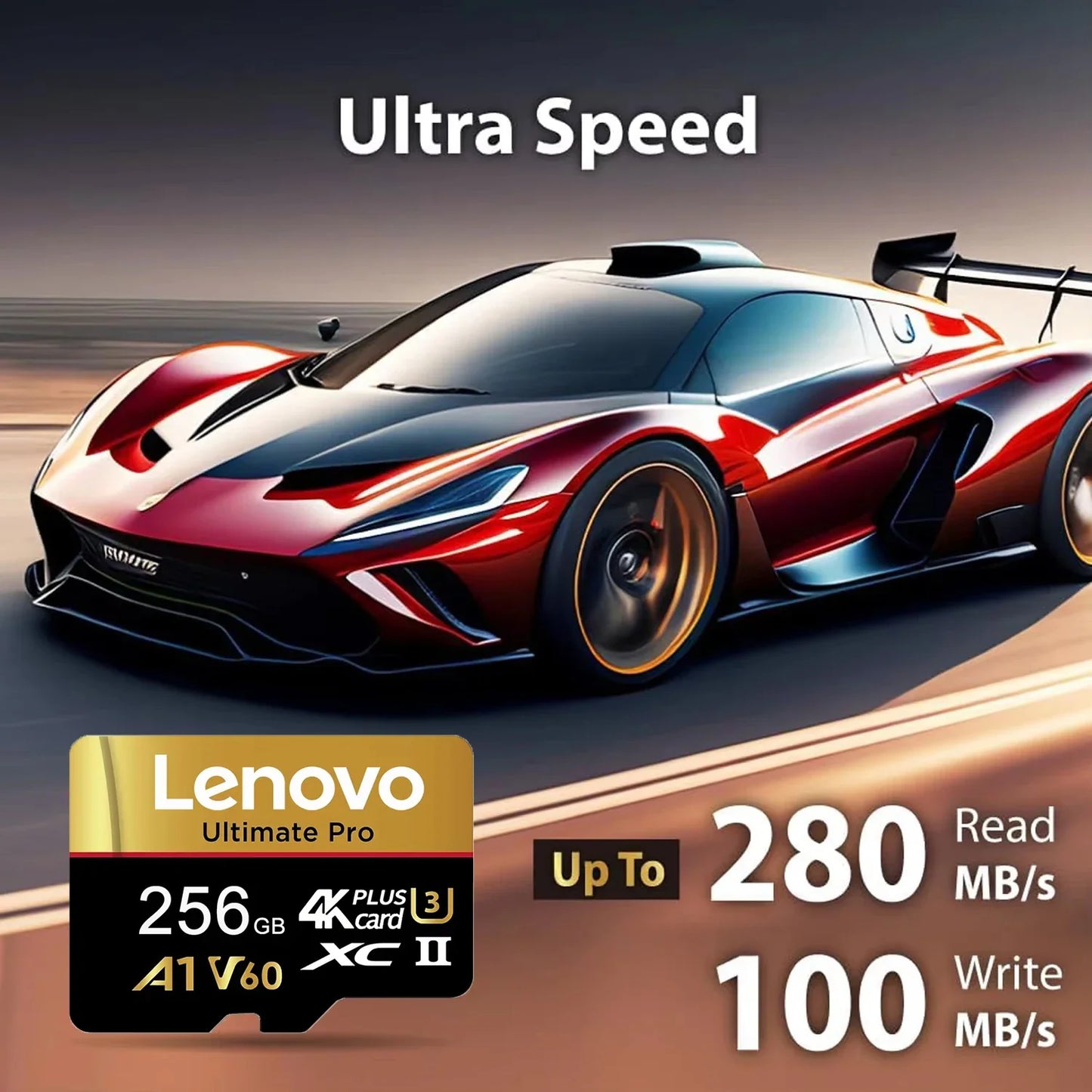 Extra Large Lenovo 512GB SD Cards TF Cards Micro TF SD Memory Card 256GB 4K 64GB for Camera/Laptop/Phone/Dashcam
