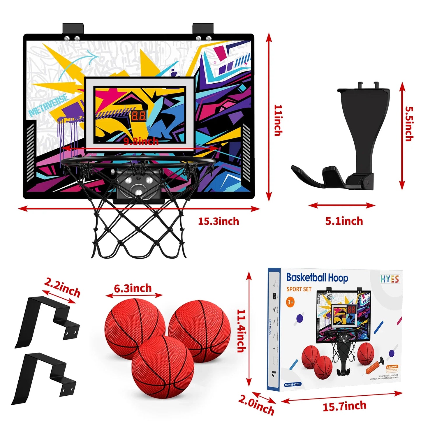 Basketball Hoop Double Children Home Exercise Scoring Funny Game Kids Basketball Hoop Set Wall Frame Stand Hanging Backboard