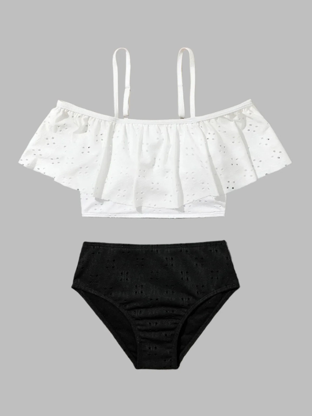 Kids' Swimwear Two Piece  Ruffle  Colorful