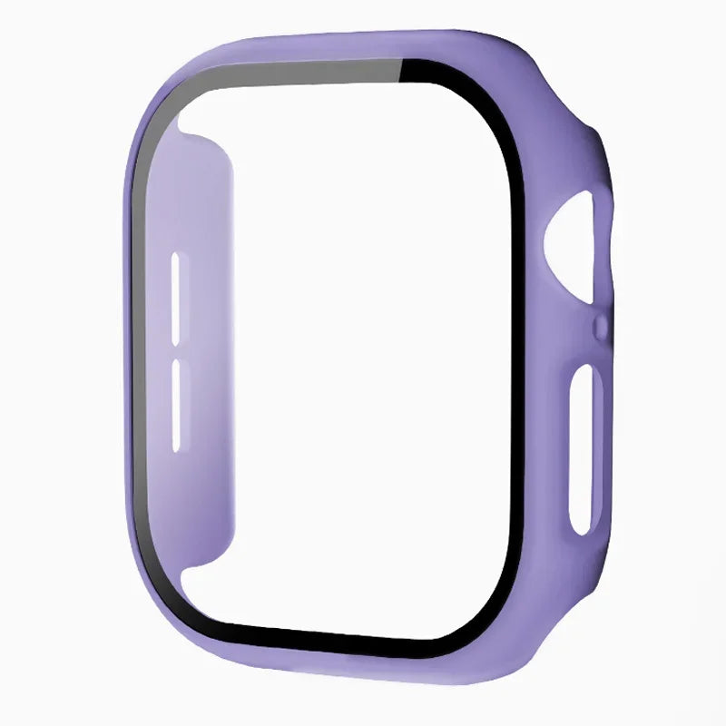 Tempered Glass+Case For Apple Watch 38-40mm 41mm 42mm 44mm 45mm 46mm Screen Protector Protective Cover iWatch 11 10 8 7 9 6 SE 5