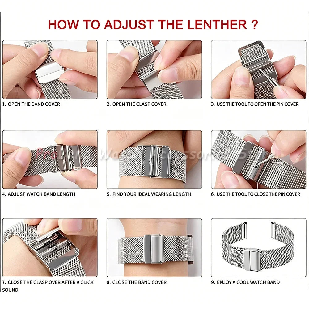 OnePlus Watch Milanese Mesh Band with Sliding Clasp