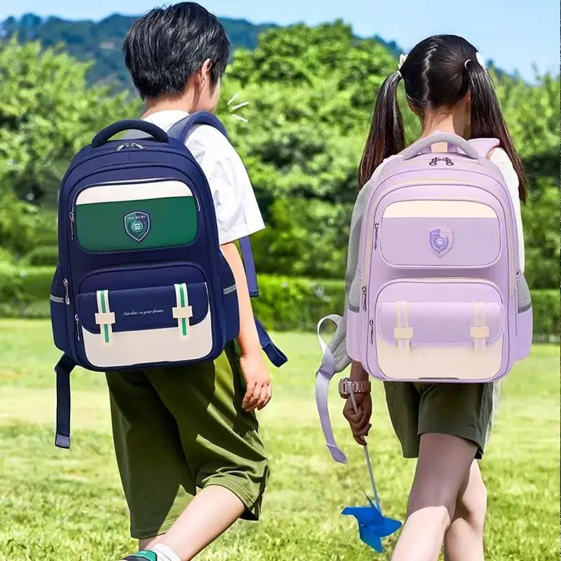 Sun Eight Orthopedic School Bag Grade 3-6 Primary Student Shoulder Backpack Large Capacity Light Water Proof Mochilas Escolares