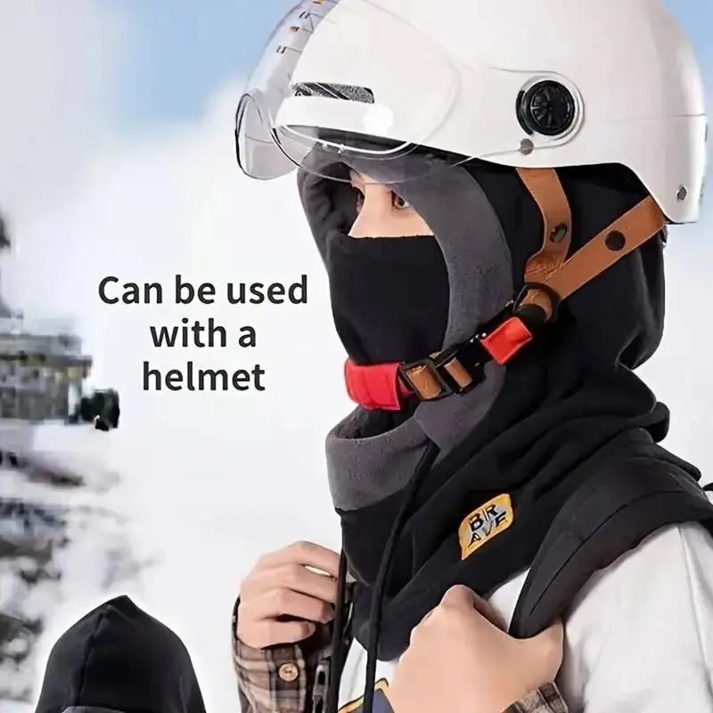 Winter Warm Hat with Mask and Neck Warmer 3-in-1 Windproof Balaclava for Men Women Masked Hat Cycling Cold Weather Protection