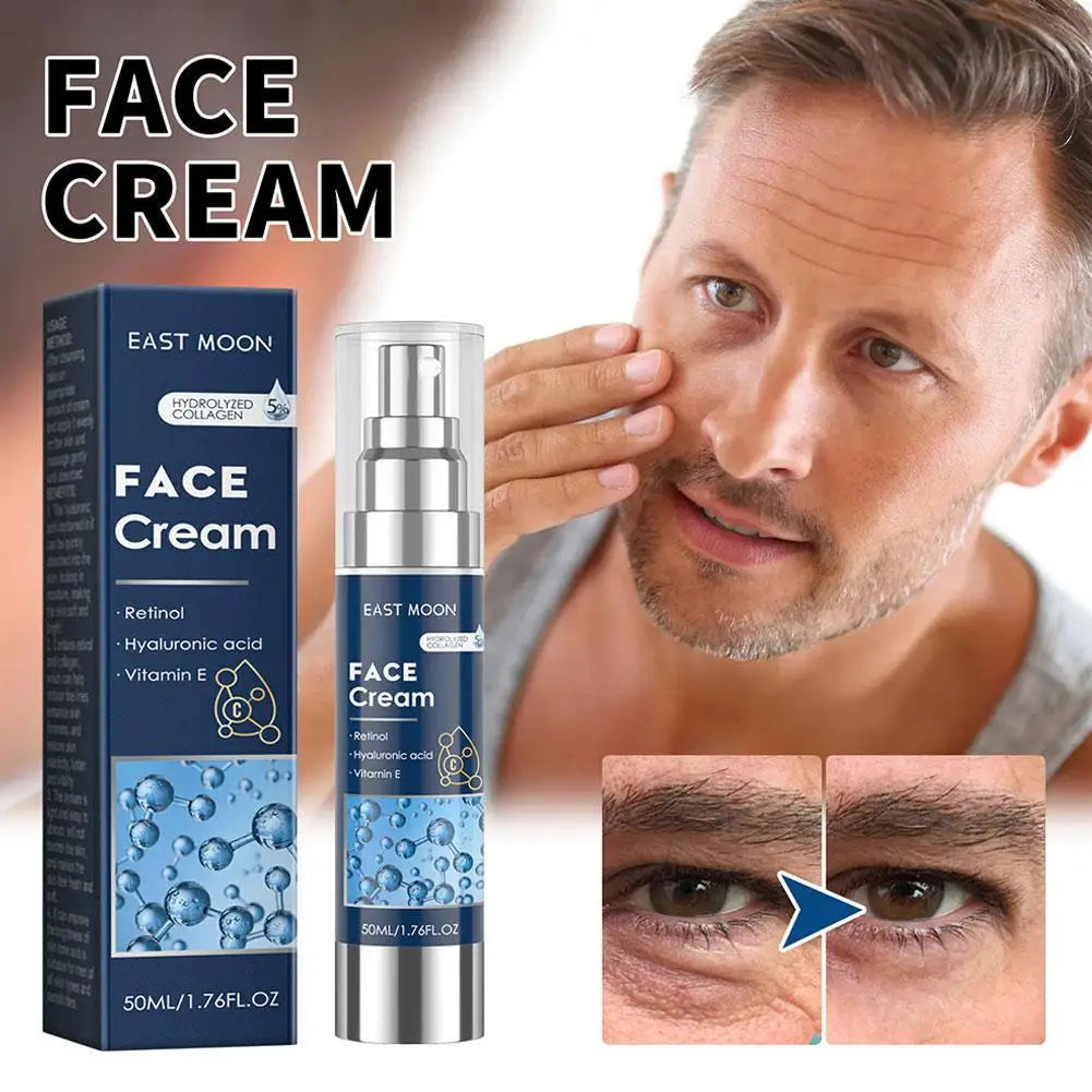 Retinol Face Cream for Men Firming Lifting Brightening Fade Fine Lines Anti Puffiness Moisturizing Nourishing Facial Skin Care