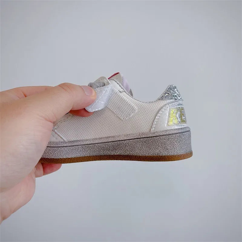 New Designer Boys Girls Star Sneakers Soft Sole Youth Sports Shoes Kids Sneakers Retro Small Dirty Shoes Casual Trainers
