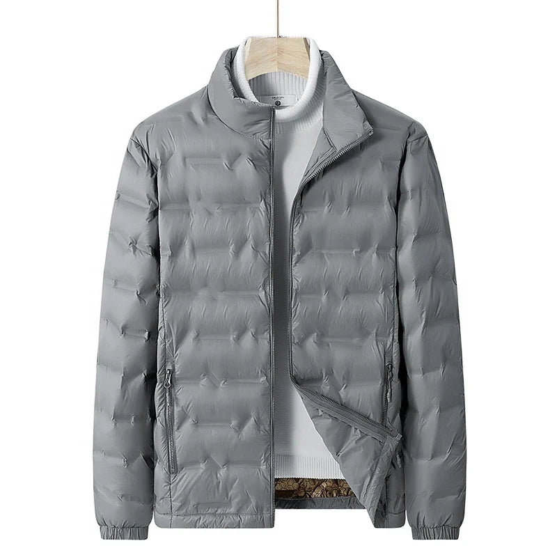 Men Winter New Down Jacket Men Hooded Waterproof Windproof Puffer Jacket Detachable Hat Coat Casual Lightweight Down Jacket Male
