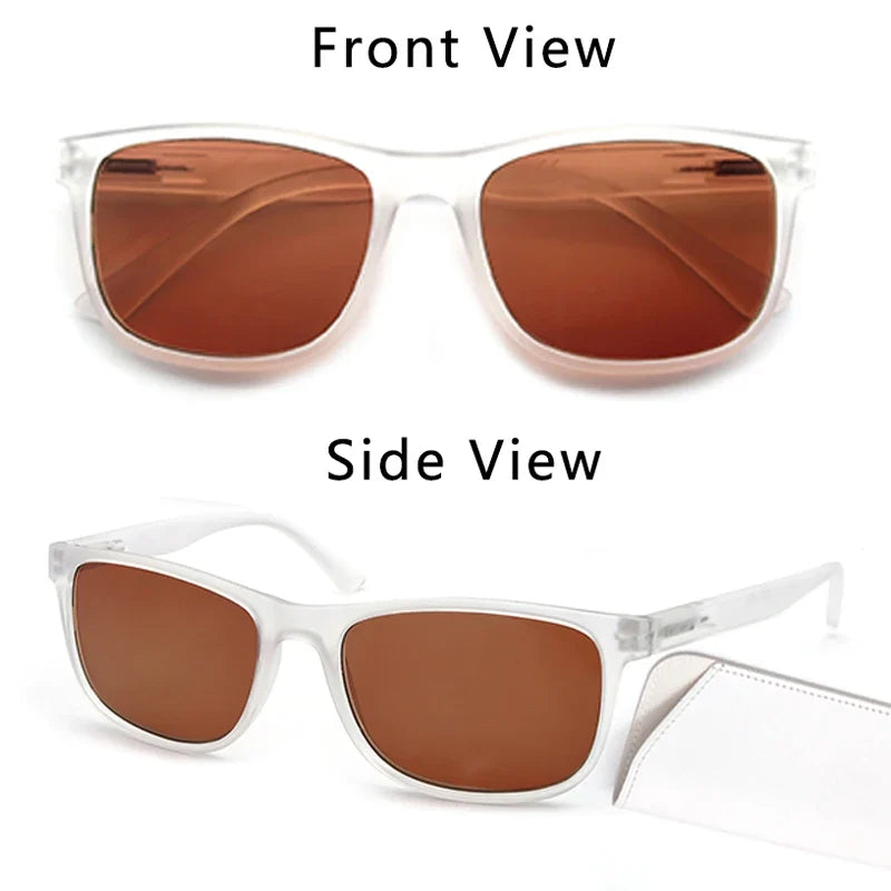 Extra-large reading sunglasses Suitable for men and women Classic square frame For outdoor use With prescription lenses.