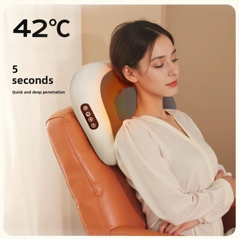 SPA Portable Pillow Massager  PRO Lazy Person Leading Shoulder Professional Super Strong Neck Massage Wireless Warm Pillow Type