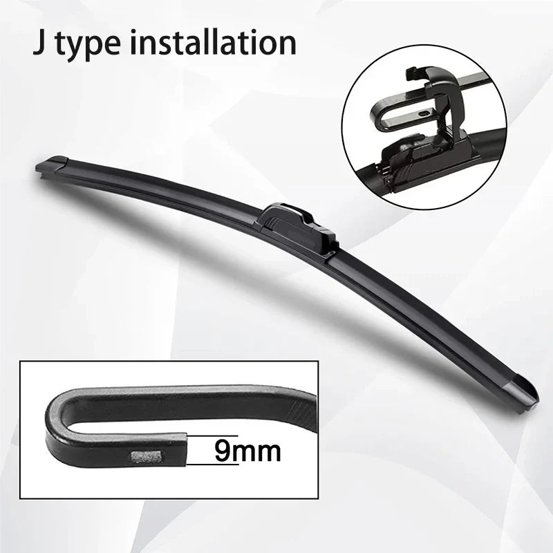 For Mazda 3 BM BN 2013-2018 Car Wiper U-type Soft Rubber Boneless Wiper HD Quiet Durable Automotive Wiper 24"+18"