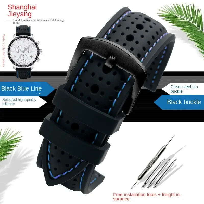 TicWatch Pro 5, Pro 3 & E3 Perforated Silicone Band with Stitching