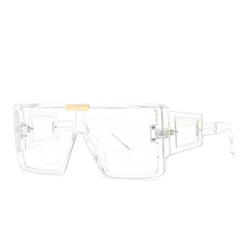 Shield Visor Mask Sunglasses Women Men Oversized Windproof Punk Glasses Square Big Frame Goggles Shades Sport UV400 Oculos