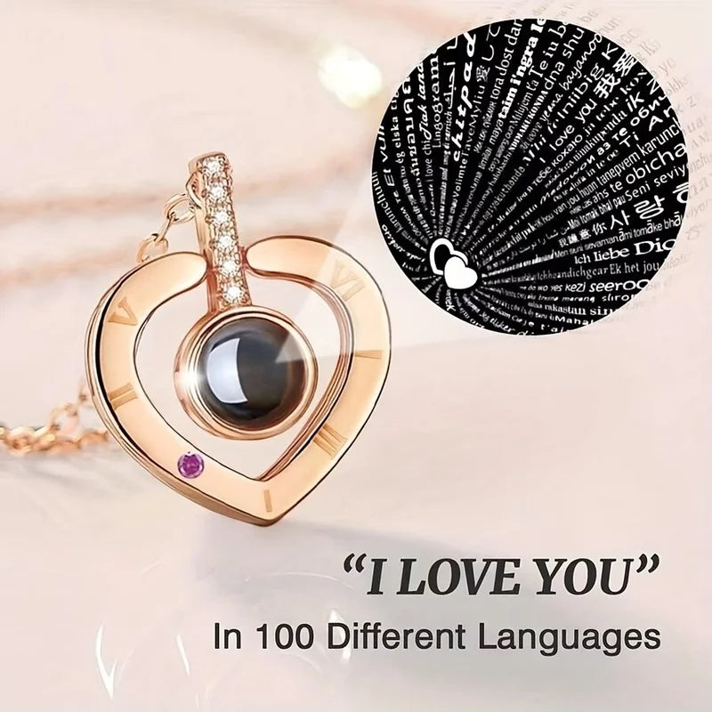 Preserved Red Rose with I Love You Necklace, for Women, Mom, Wife,Christmas Valentines Day Mothers Day Anniversary Birthday Gift
