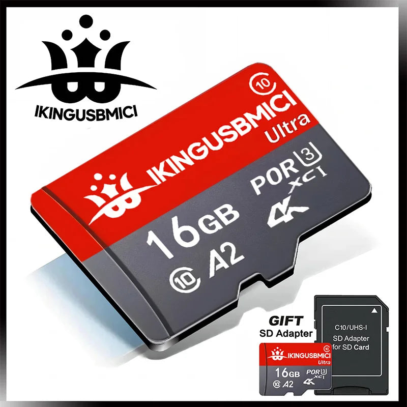Micro Memory Card SD Cards TF Cards Flash Card 32GB/256GB/16GB/64GB/512GB Wide Compatibility for Security Camera