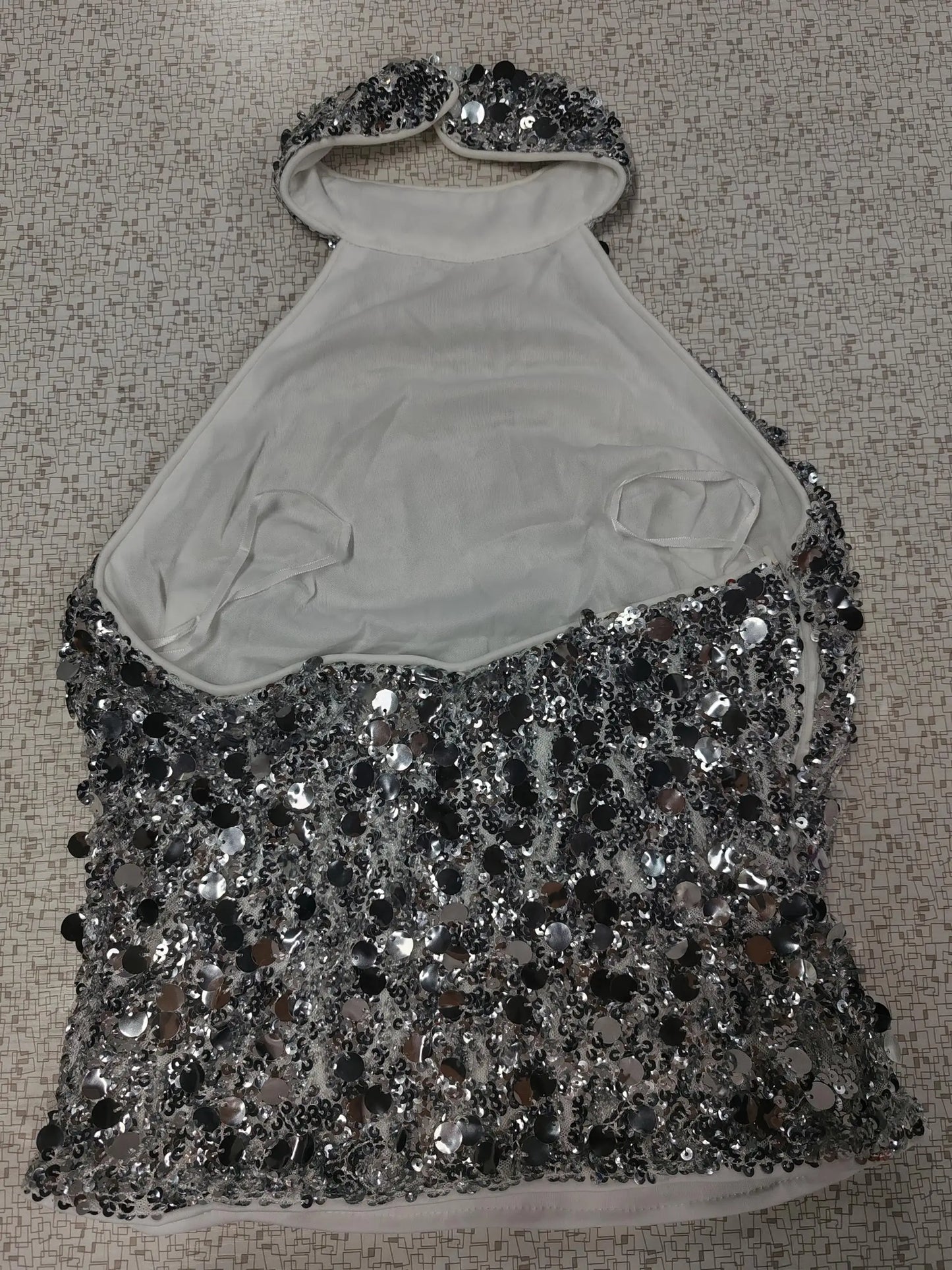 Phantasy Elegant Temperament Neck Sequin Camisole Women T-shirt Sexy Sleeveless Tank Top Female Clothes Tops 2025 Summer