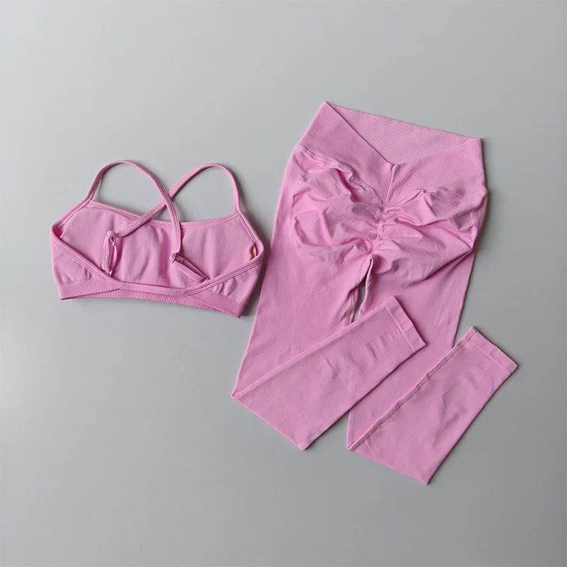 2-Piece Workout Set – Sports Bra & Butt Lift Leggings