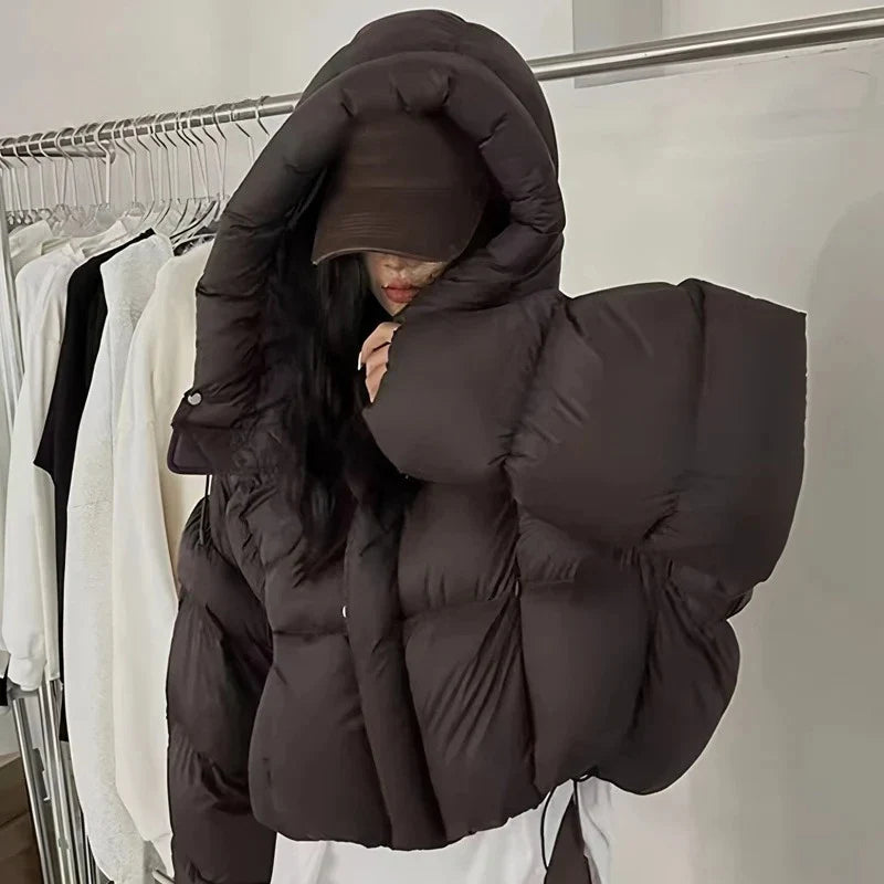 2026 Hot Sale Winter Parka Women Hooded Cotton Puffer Bread Jacket Zip Up Korean Casual Solid Thick Warm Outwears куртка женская